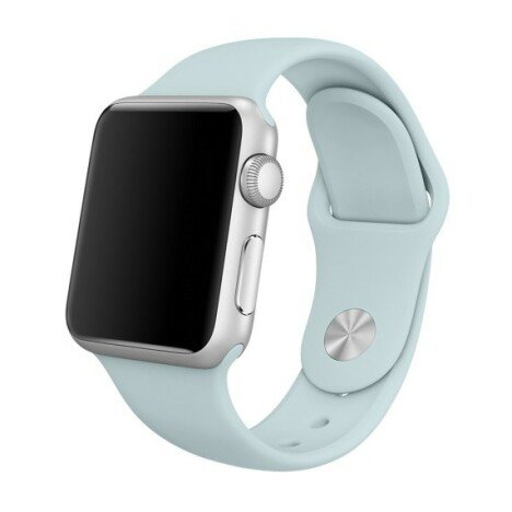 Curea iUni compatibila cu Apple Watch 1/2/3/4/5/6/7, 42mm, Silicon, Turquoise